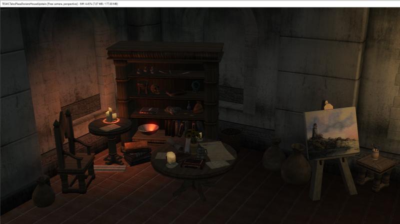 Dorian's House interior in Skyblivion